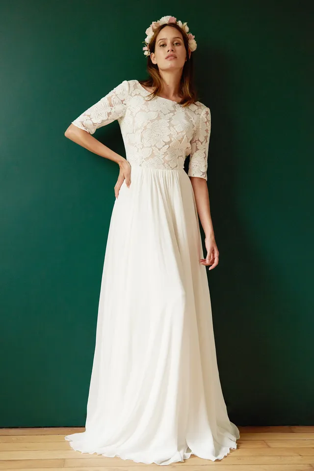 Maison Floret Sur-mesure Julius robe mariée tulle rebrodé