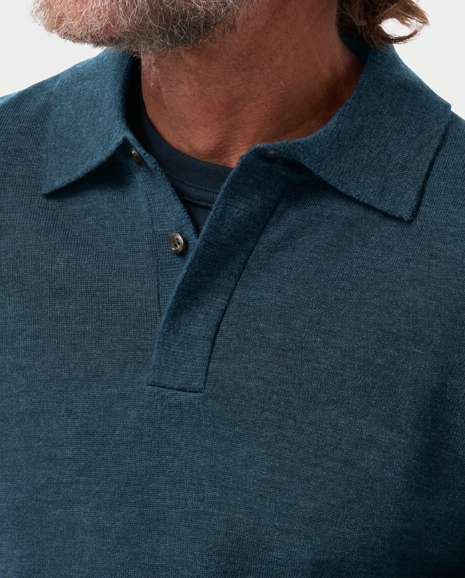 LAFAURIE ALESSIO polo bleu Lazuli laine mérinos homme S-XXL