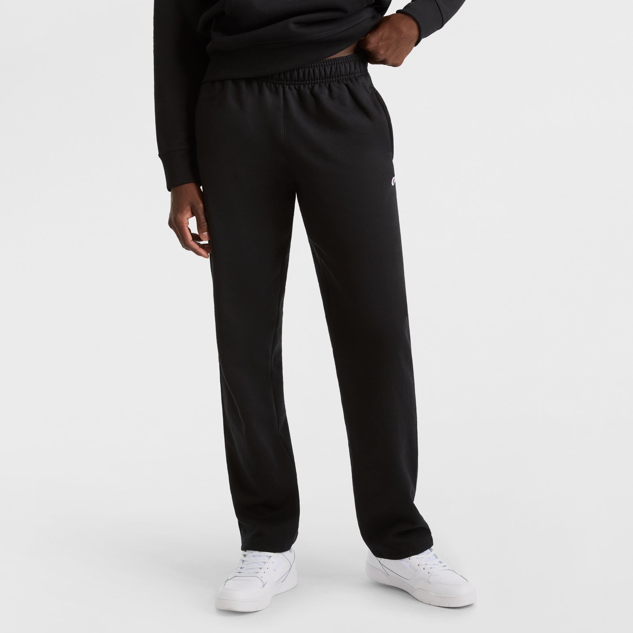 Champion Powerblend Open Hem C Logo sweatpants jogging noir molleton