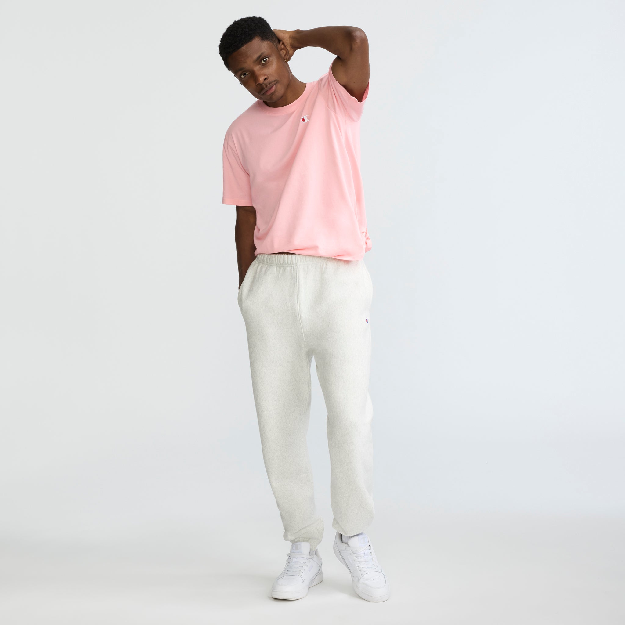 Champion Reverse Weave jogging homme gris chiné molleton