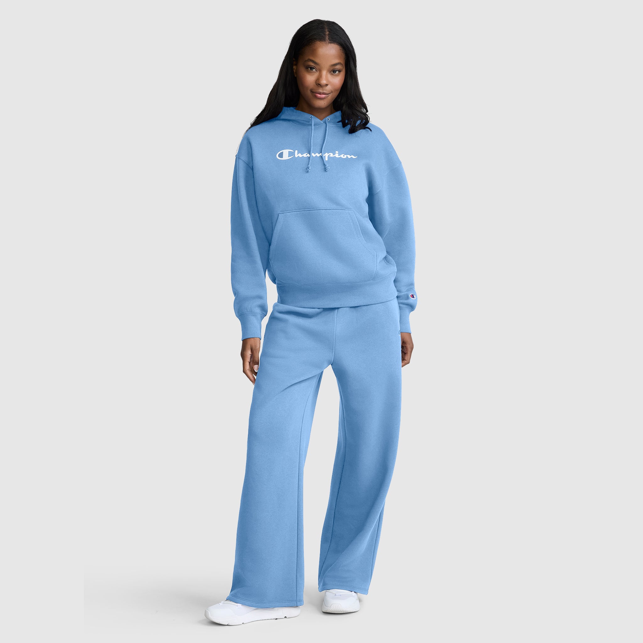 Champion Wide Leg Fleece Sweatpants pantalon bleu large