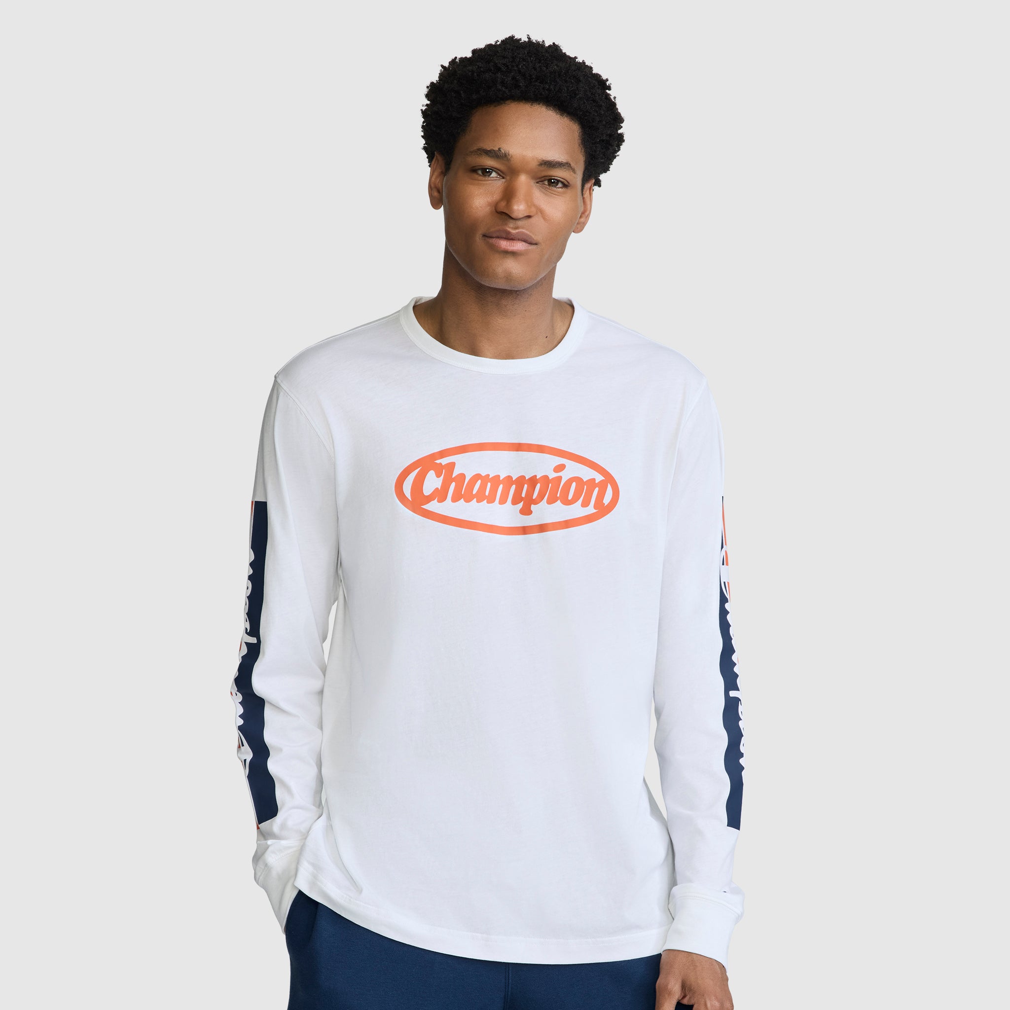 Champion Medallion T-Shirt Manches Longues Blanc