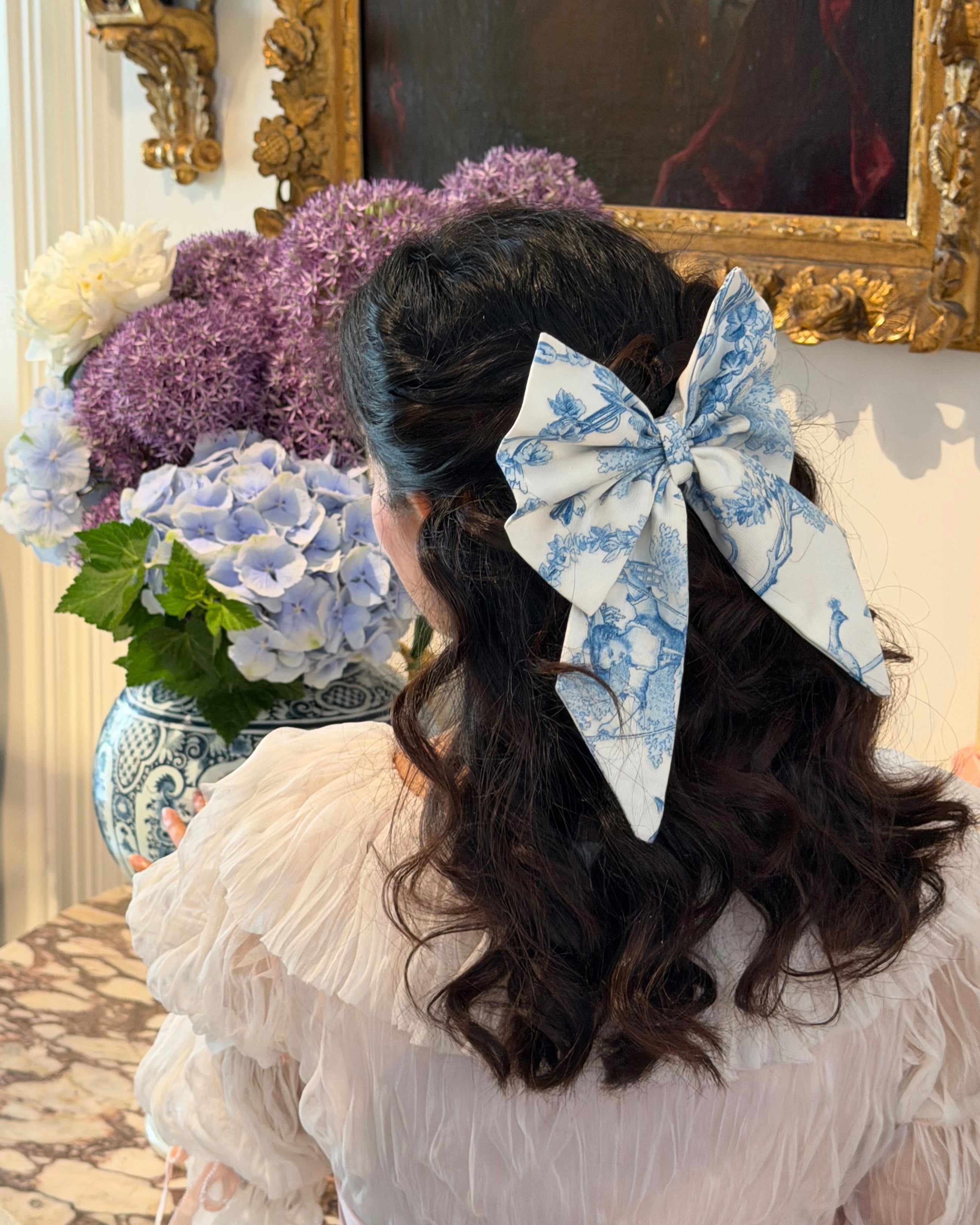 Solène Gisèle Signature Demoiselle Bleue noeud cheveux coton