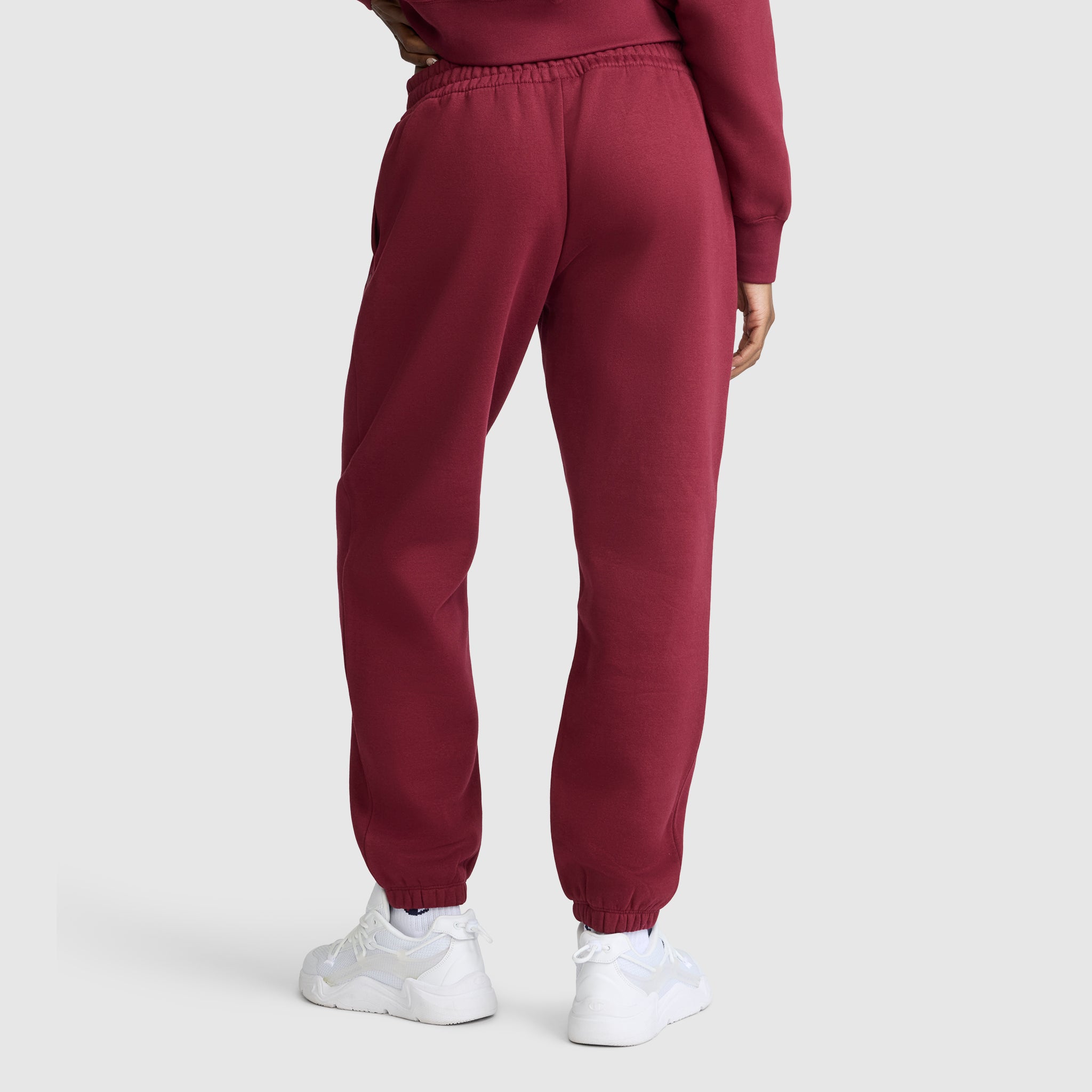Champion Powerblend Oversized Sweatpants C Logo jogging femme Bordeaux