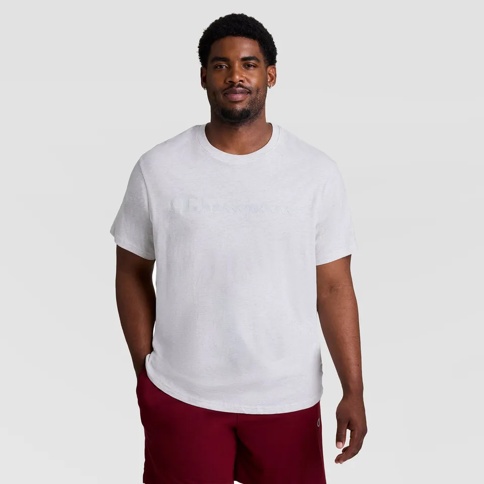 Champion Classic Graphic Big Tall t-shirt homme gris chiné coton