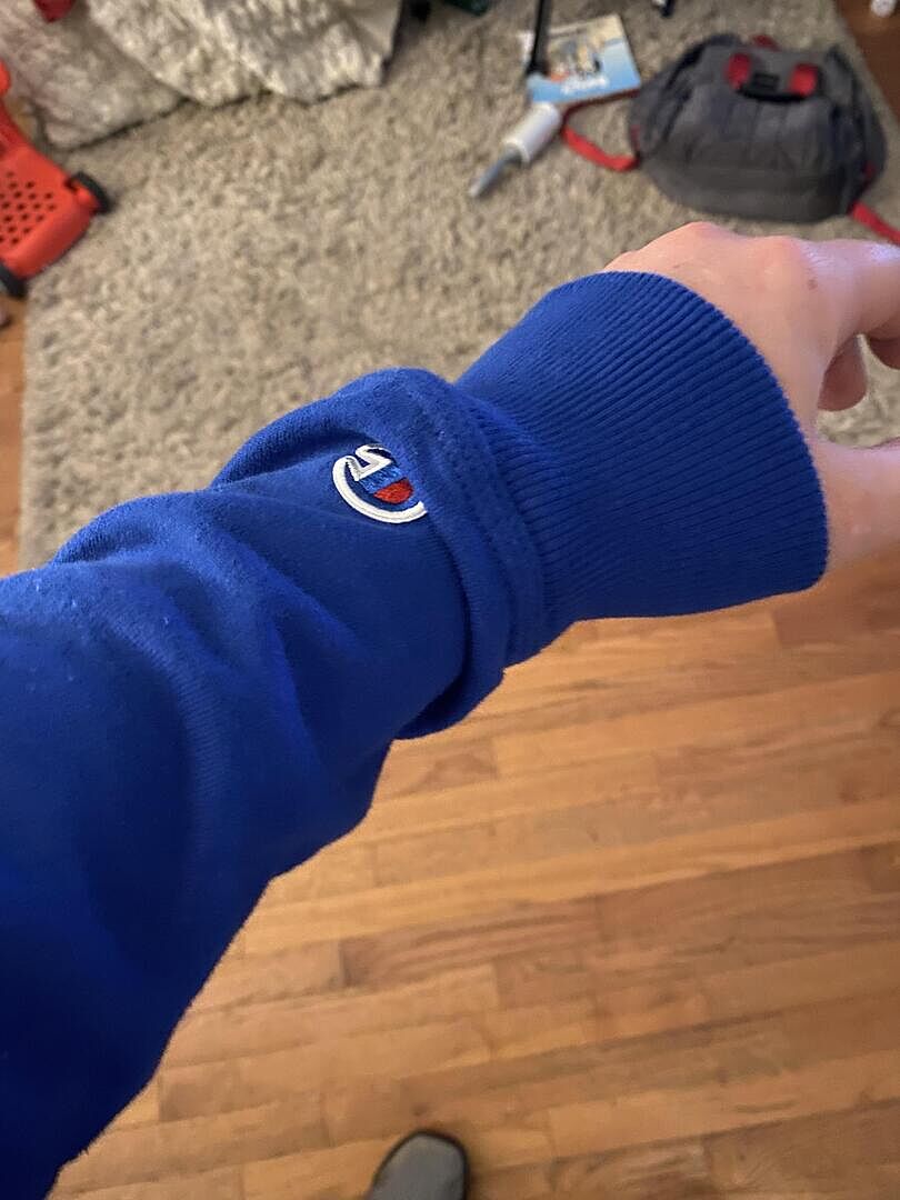 Champion Powerblend C Logo sweat à capuche bleu marine classique