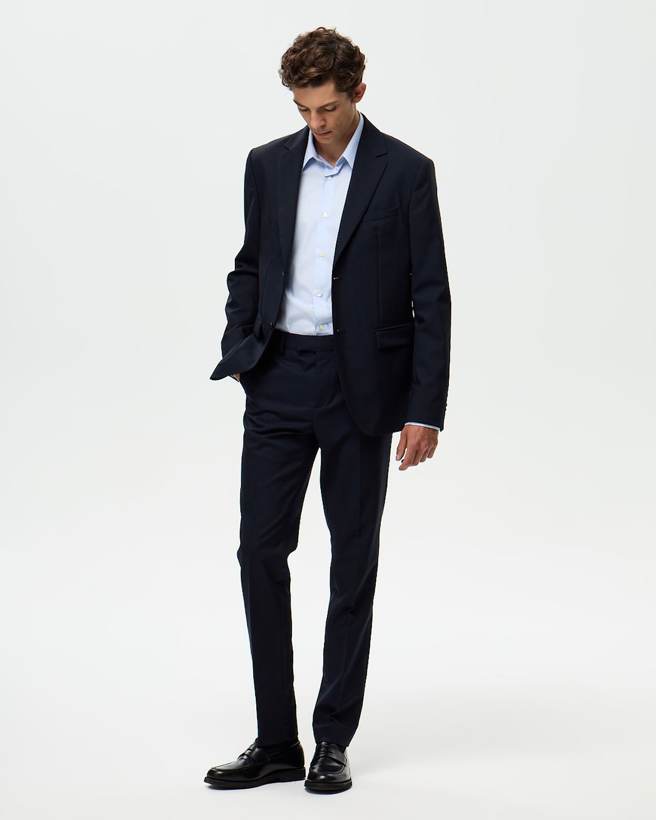 LAFAURIE FREUD P Pantalon costume bleu nuit coupe droite
