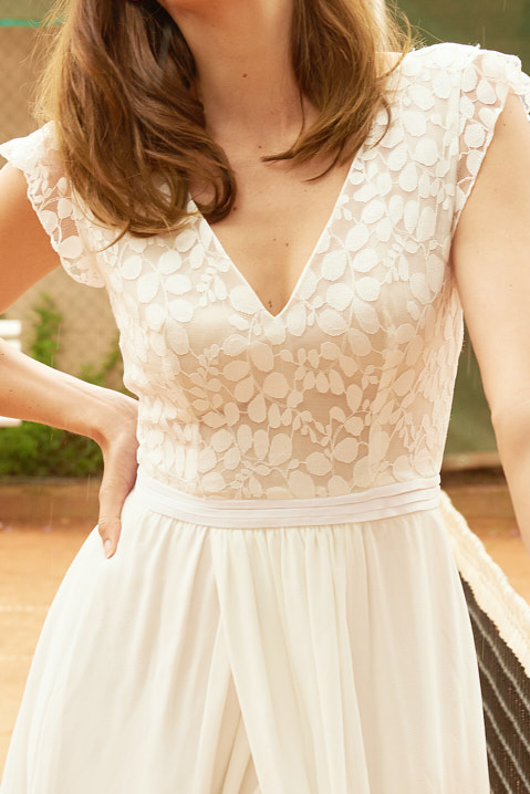 Maison Floret Sur-mesure Russell robe de mariée dentelle soie
