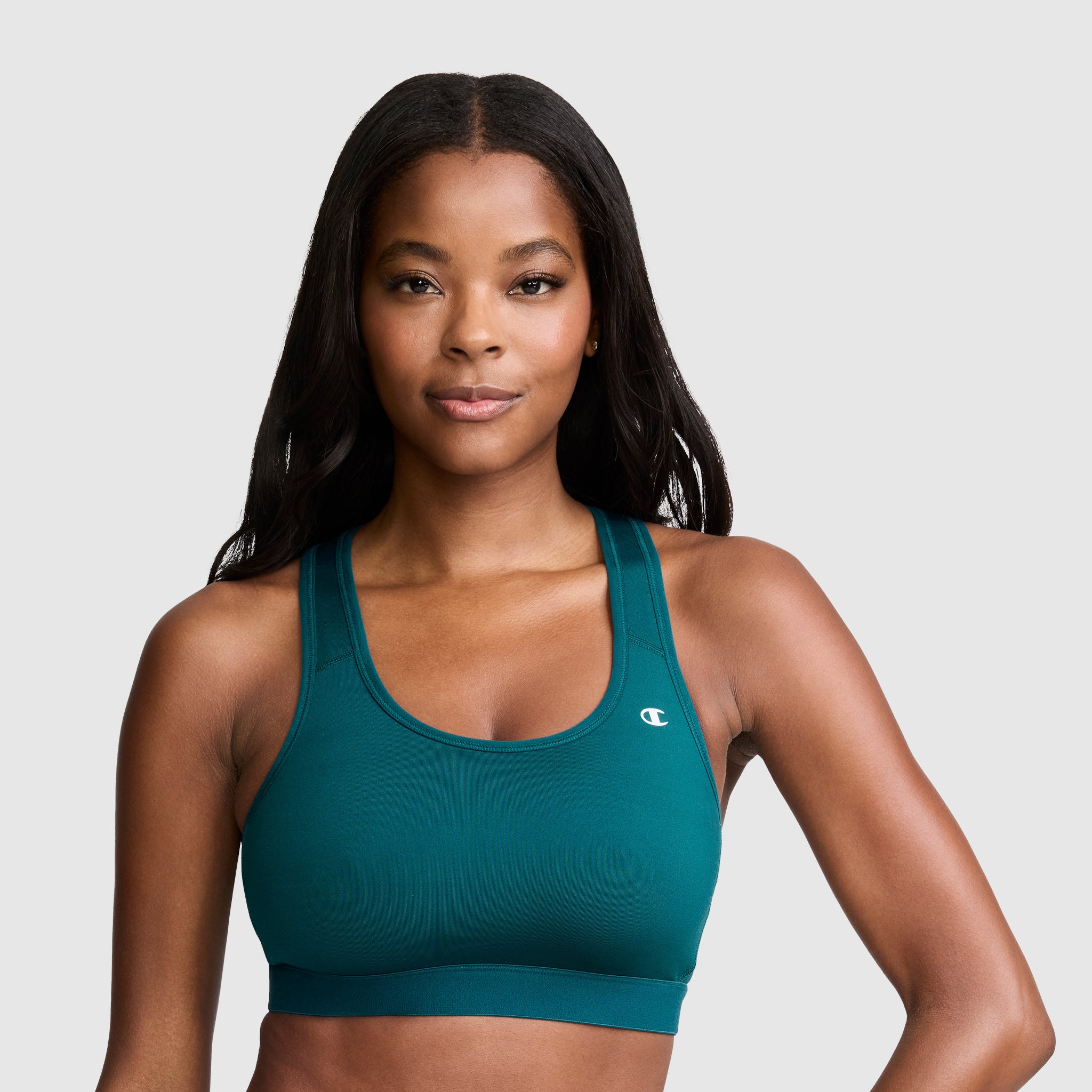Champion Compression C Logo brassière de sport vert pétrole maintien modéré