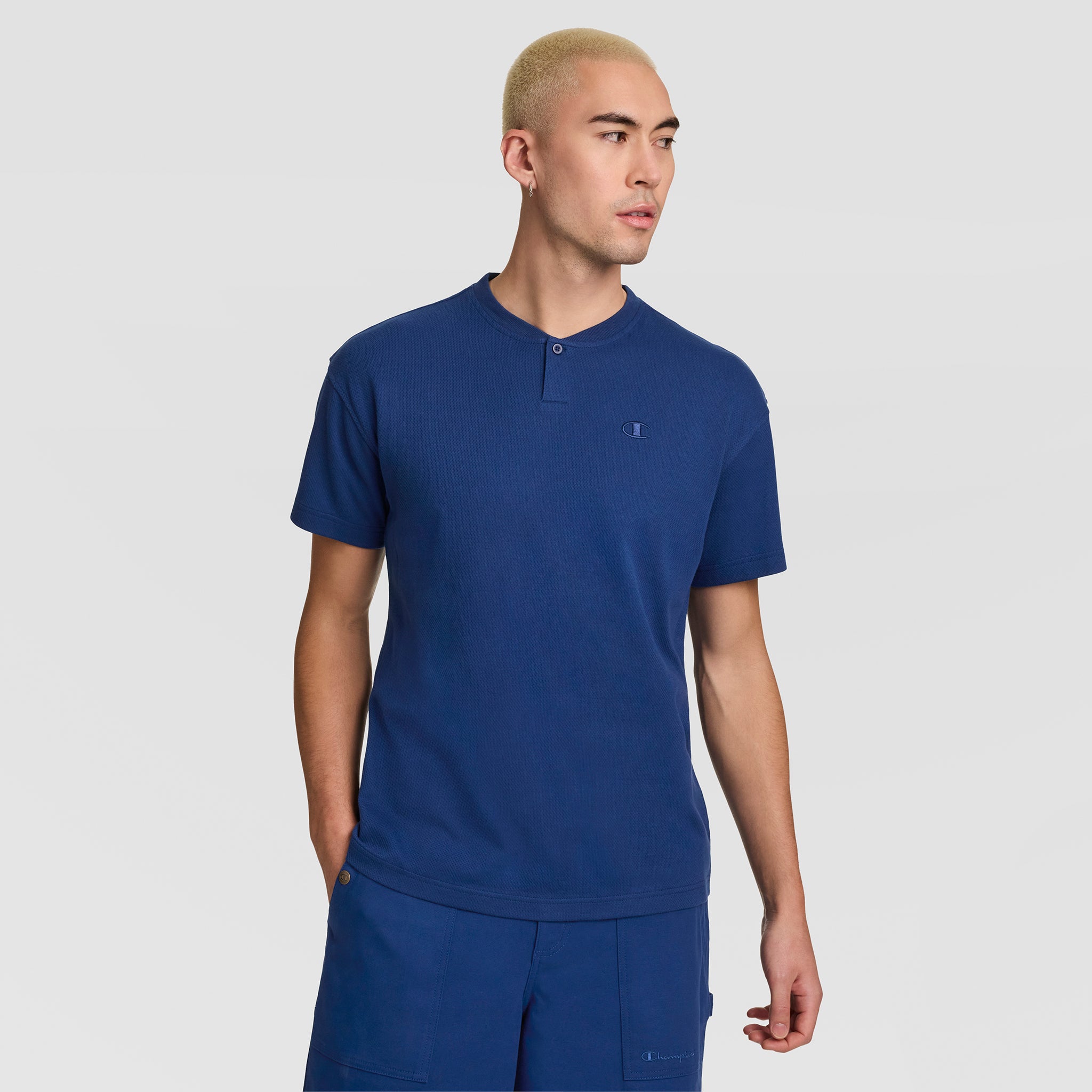 Champion Henley T-shirt bleu Estate Blue taille L