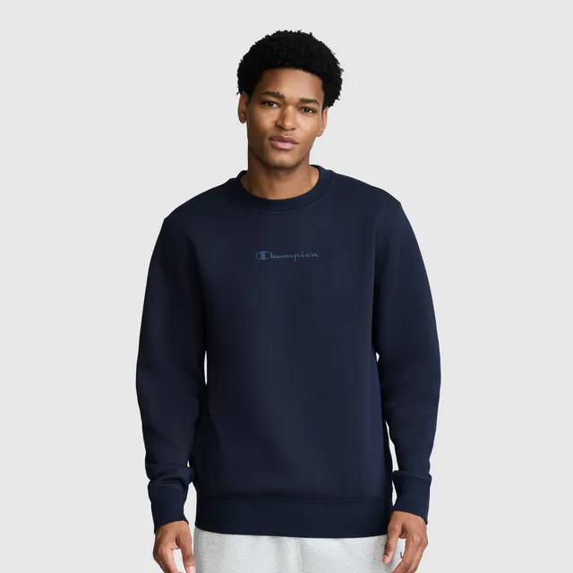 Champion Powerblend Crewneck sweat marine logo tonal