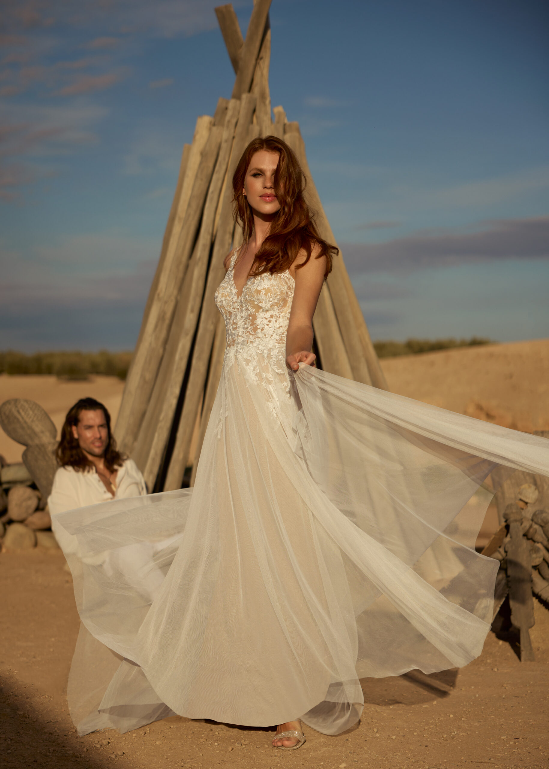 Hervé Paris Cherish Love Collection Cato robe de mariée satin