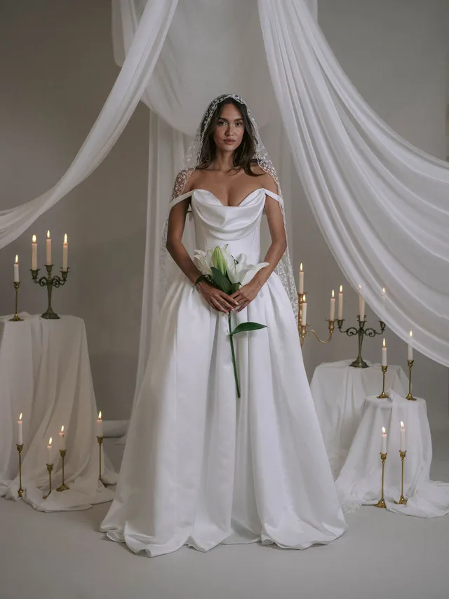 Rime Arodaky Bridal Roslyn robe de mariée satin duchesse