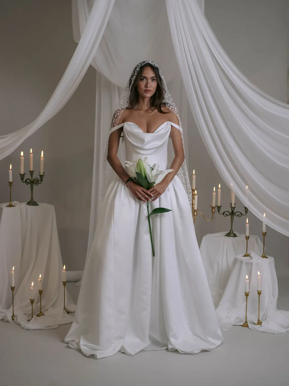Rime Arodaky Bridal Roslyn robe de mariée satin duchesse